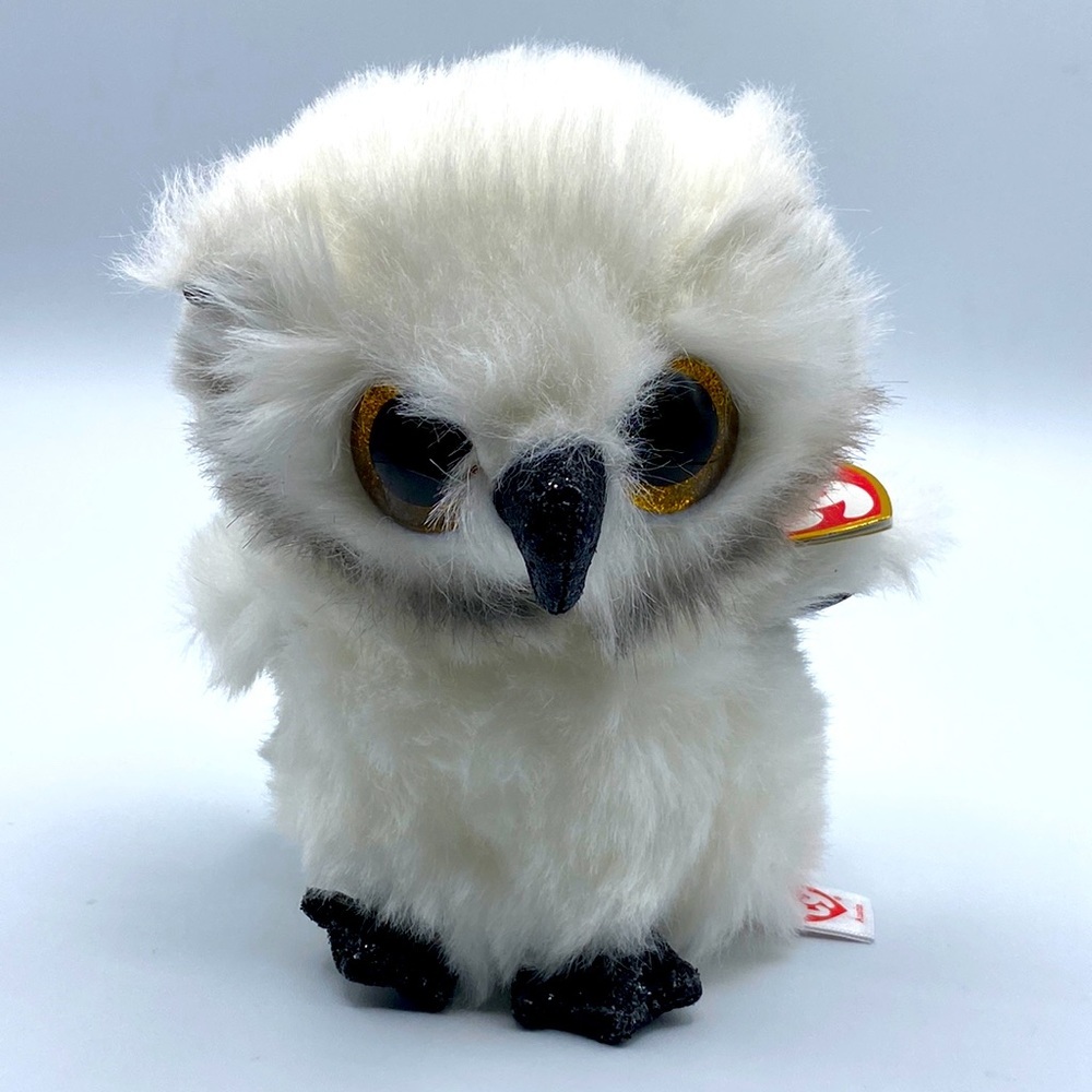 TY Beanie Boo TySilk Austin the Owl 6”